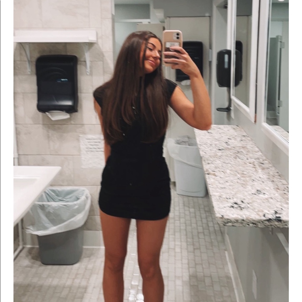 PLT black mini dress